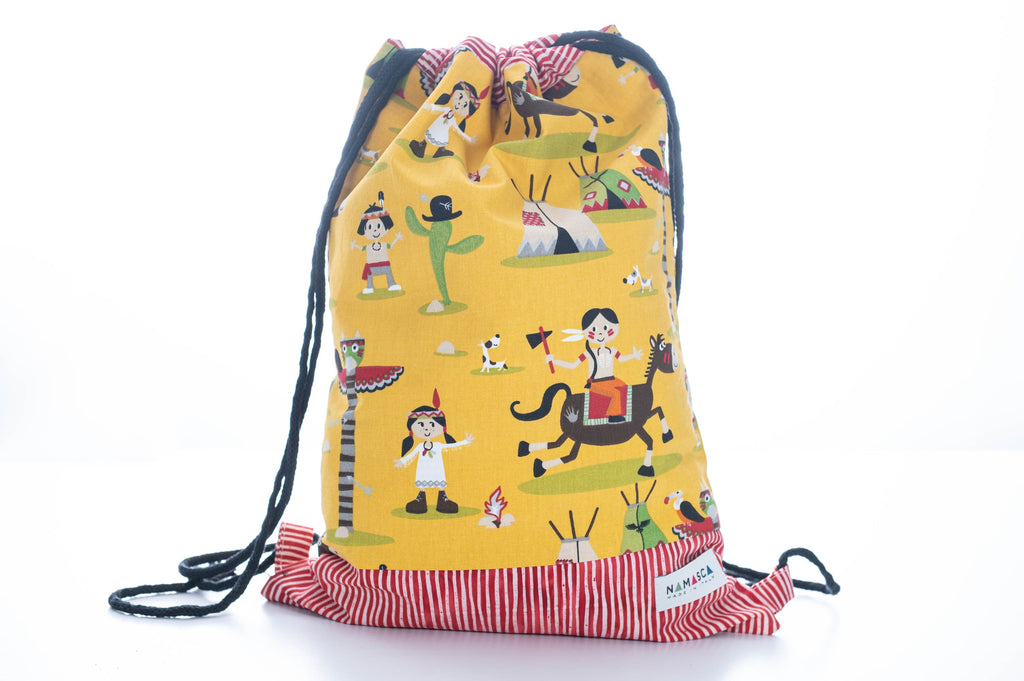 Sacca asilo in cotone — Indiani