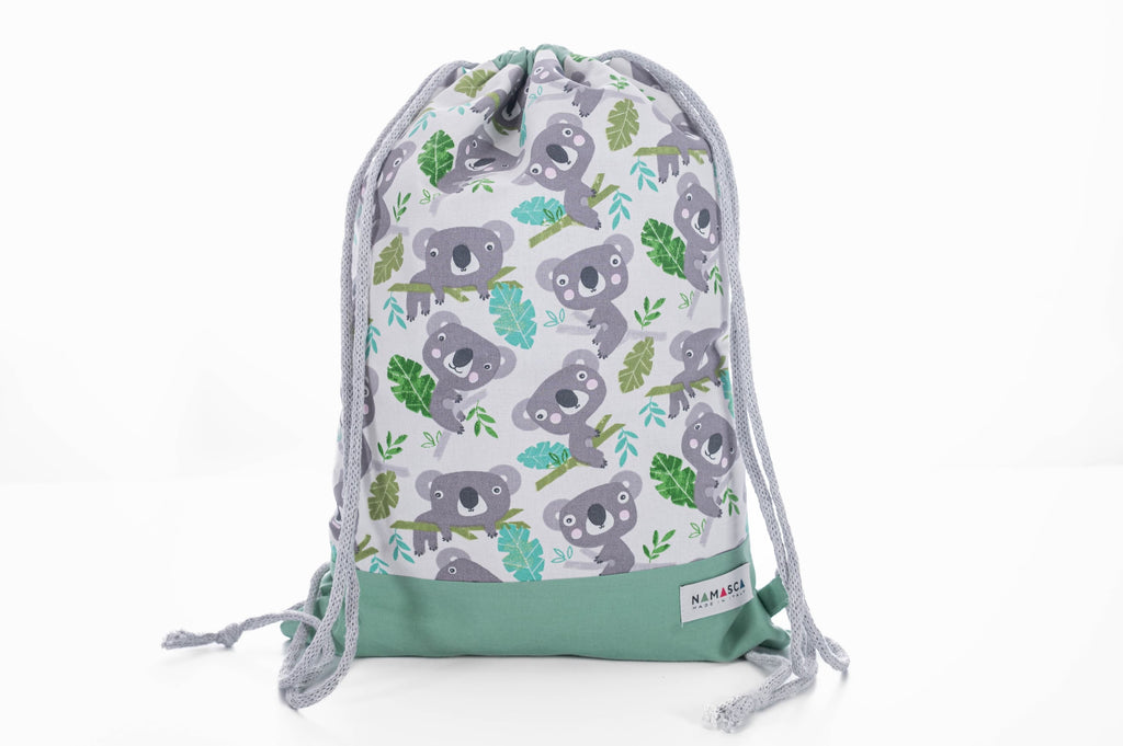 Sacca asilo in cotone — Koala Bianco