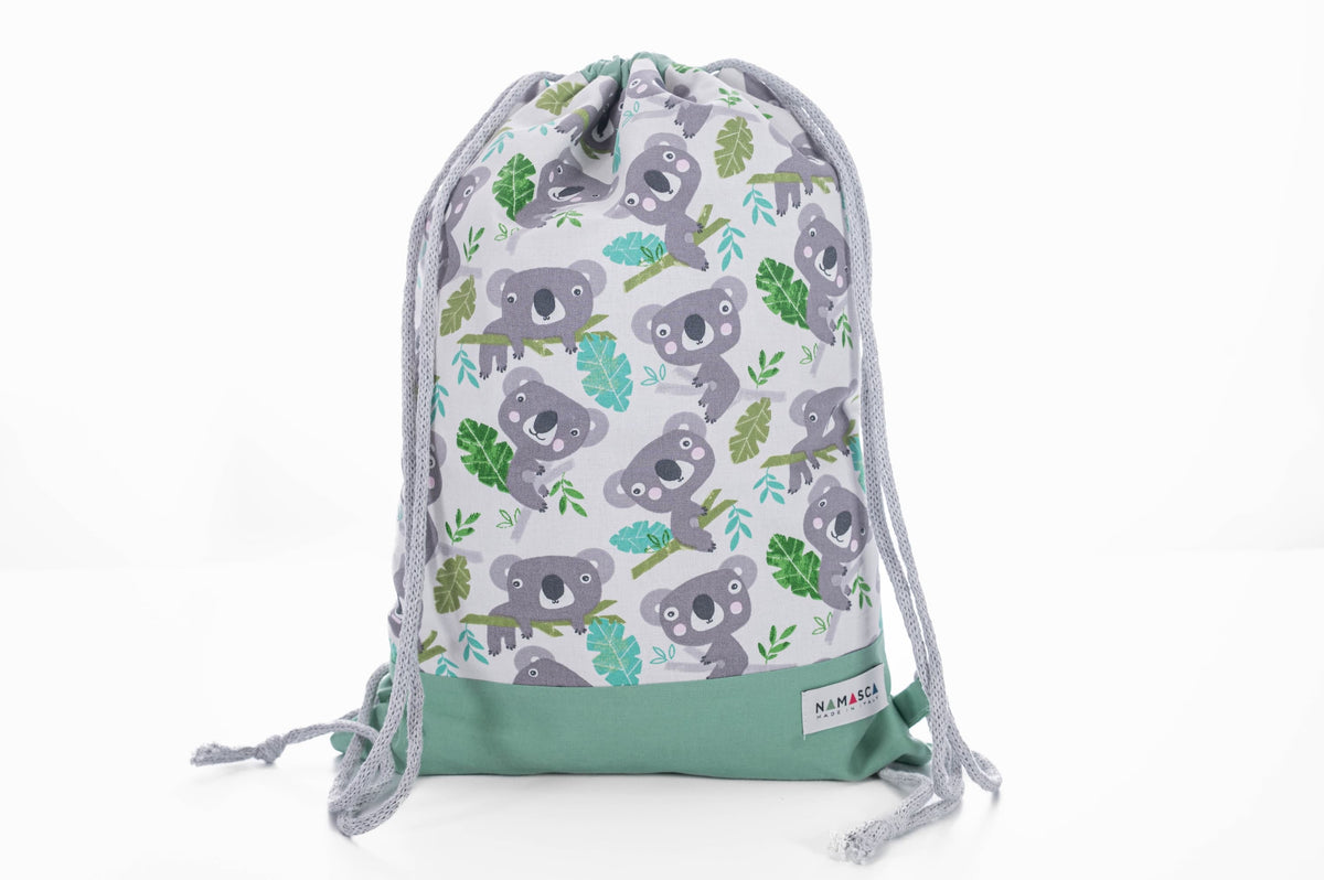 Sacca asilo in cotone — Koala Bianco
