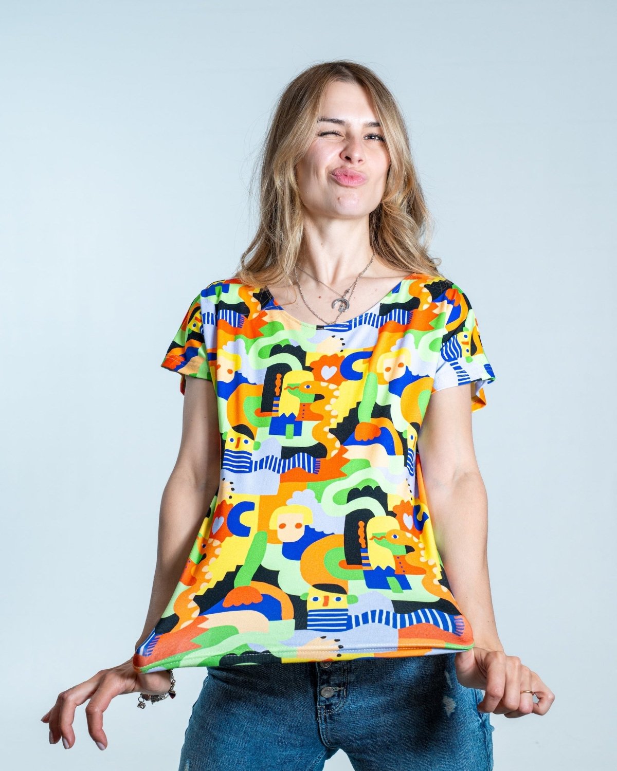 Kimono Picasso — maglietta in cotone bio - Namasca